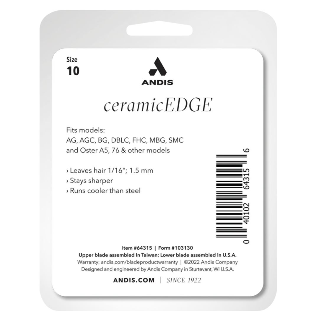 Andis CeramicEdge® Detachable Blade, Size 10