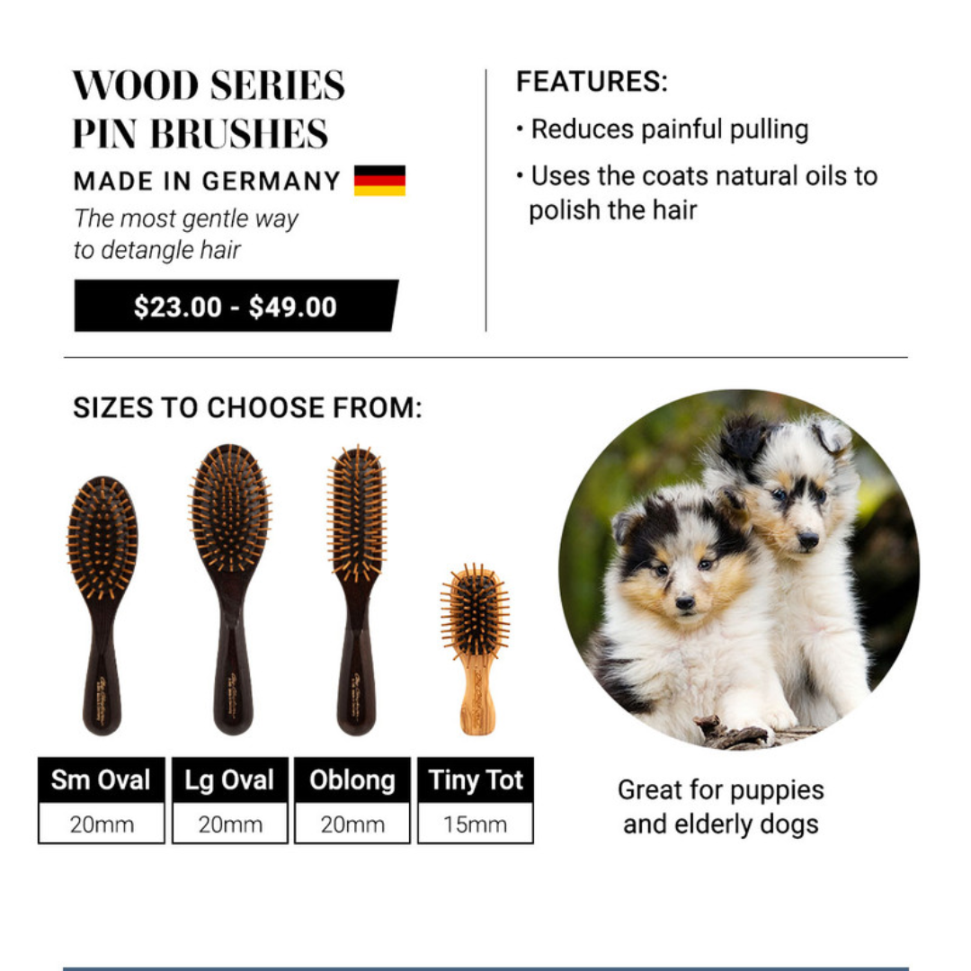 Chris Christensen Oblong Wood Pin Brush
