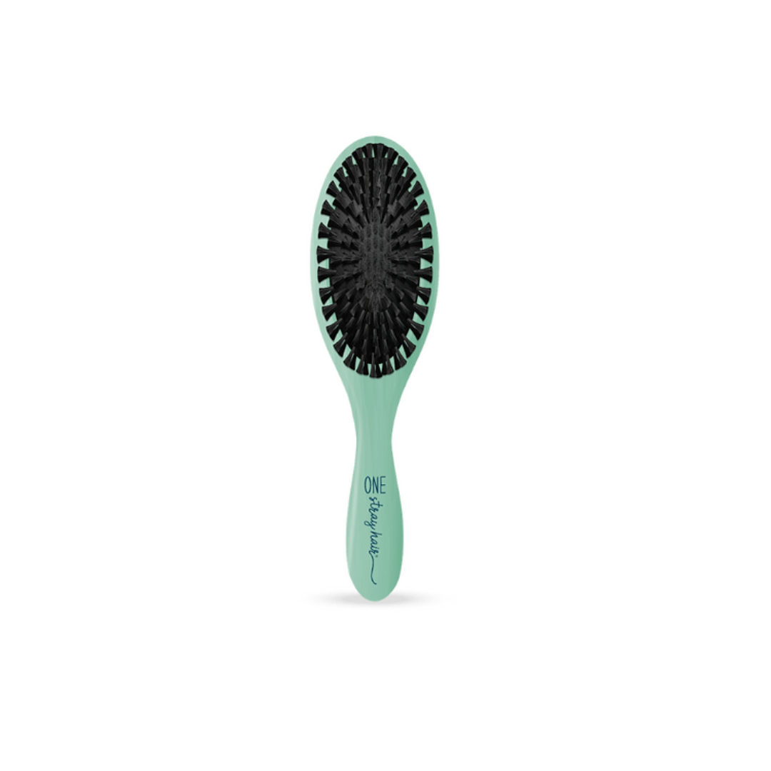 One Stray Hair Sea Glass Oval Cushioned Boar Bristle Brush