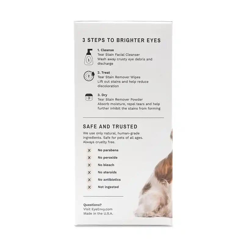 3-Step Tear Stain Remover Kit For Dogs