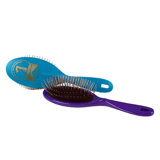 #1 All Systems Large Oval Pin Brush Blue and Purple
