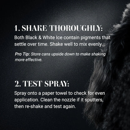 Ice Coat Spray 3oz. Aerosol Black and White