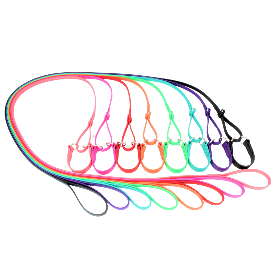 BioThane Sighthound Style Solid Color Martingale Leash 