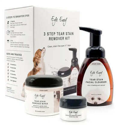 3-Step Tear Stain Remover Kit For Dogs