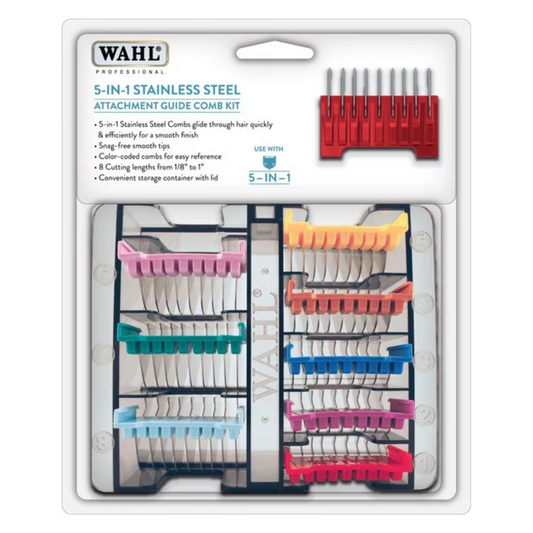 Wahl 5-in-1 Stainless Steel Attachment Guide Comb Kit