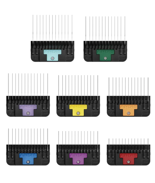 Andis wide blade clip-on metal comb set