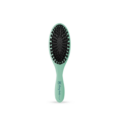 One Stray Hair Sea Glass Oval Cushioned Boar Bristle Brush