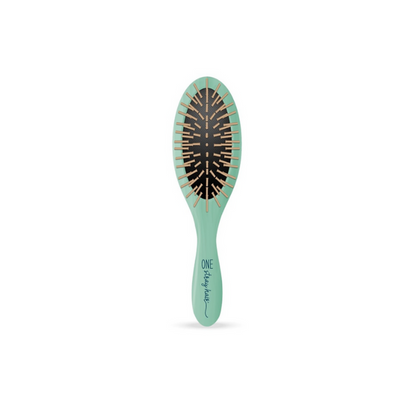 One Stray Hair Sea Glass Oval Wood Pin Brush