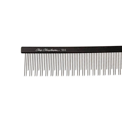 Chris Christensen Buttercomb 7" Black Dual Tooth Parting Comb #511 or 7" Purple Fine Tooth Parting Comb #510