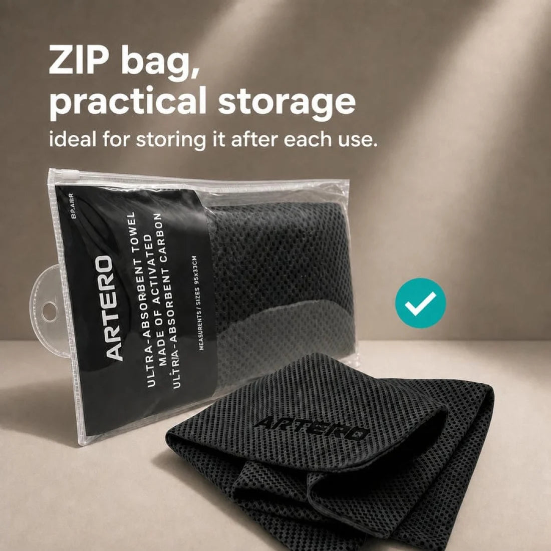 Artero Ionized Carbon Ultra-Absorbent Towel